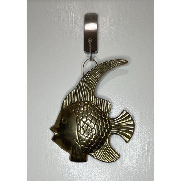 Vintage Nautical Wall Decor - Set of 4 Brass Fish -Made in India - Picture 6 of 16